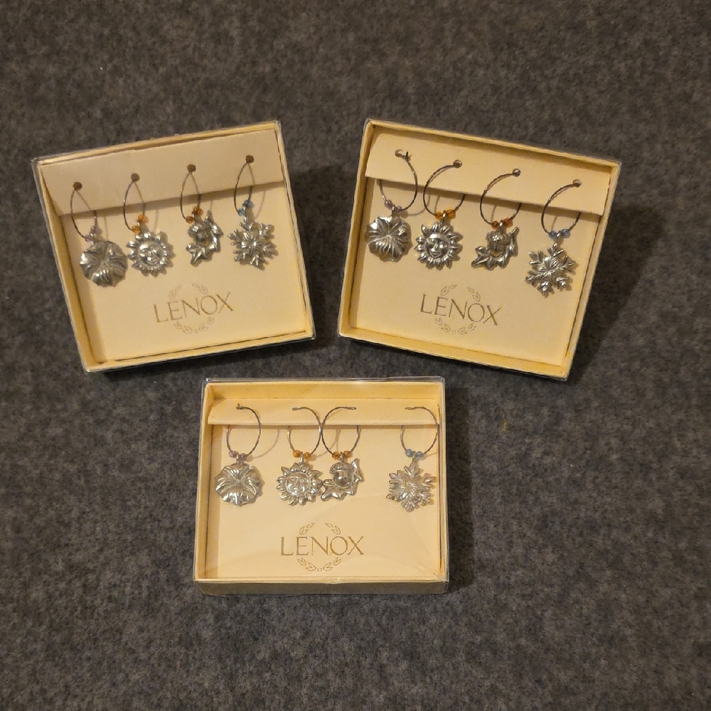 Lenox 4 Seasons Wine Charms (3 Boxes Of 4 Charms)